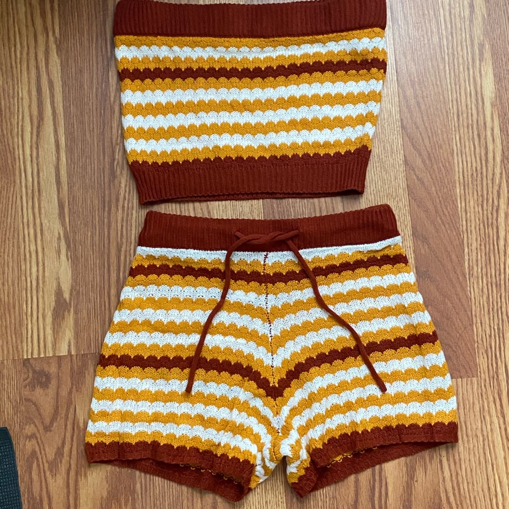 Tube top and shorts set